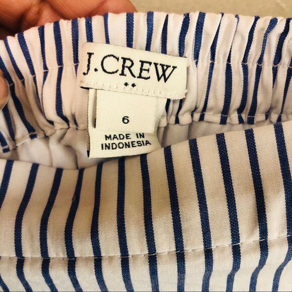 J. Crew Striped Tiered Ruffle Summer Skirt Sz. 6 Cotton/Stretch - Picture 3 of 8